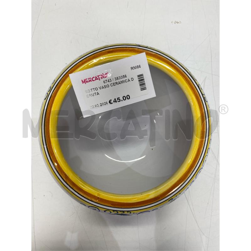 SOTTO VASO CERAMICA DERUTA | Mercatino dell'Usato Roma casalotti 2