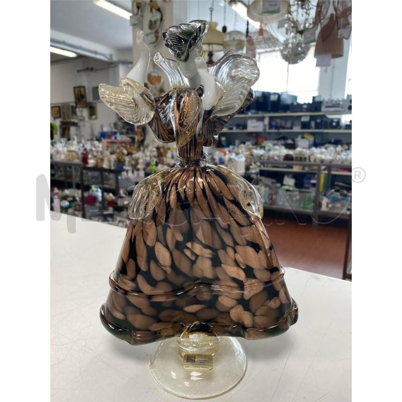 STATUETTA VETRO DI MURANO LAVORATA MARRONE  | Mercatino dell'Usato Roma casalotti 1