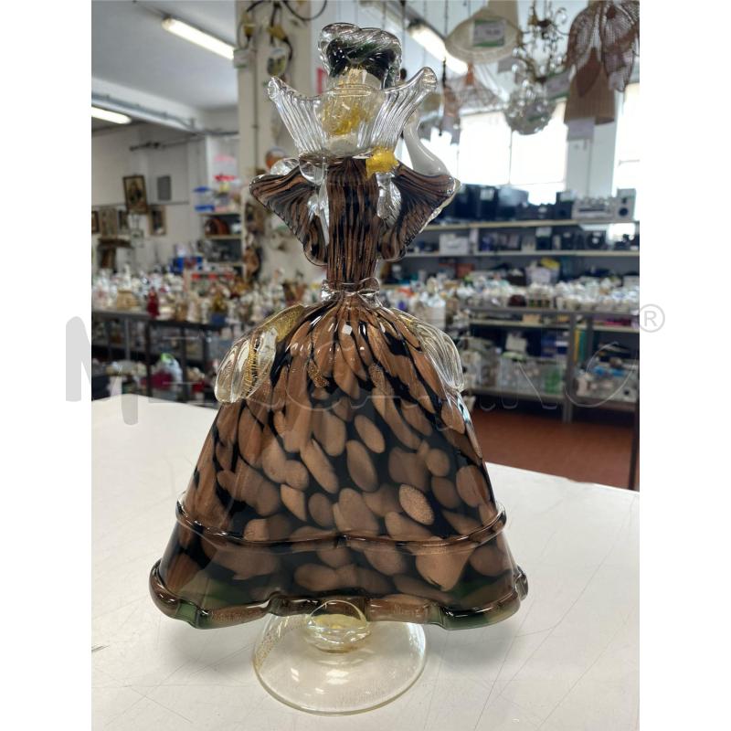 STATUETTA VETRO DI MURANO LAVORATA MARRONE  | Mercatino dell'Usato Roma casalotti 2