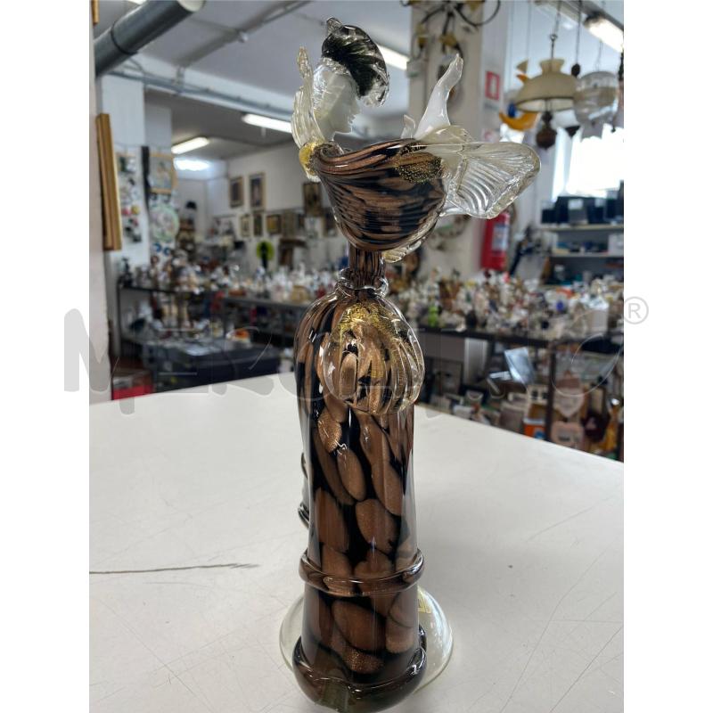 STATUETTA VETRO DI MURANO LAVORATA MARRONE  | Mercatino dell'Usato Roma casalotti 4