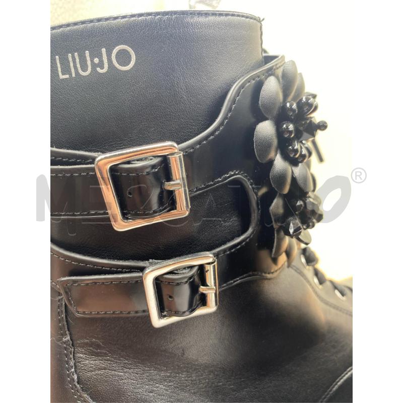 STIVALETTI LIUJO NERO FIORI DONNA  | Mercatino dell'Usato Roma casalotti 5