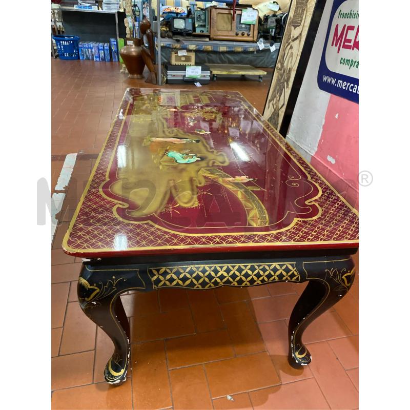 TAVOLINO ANTICO STILE ORIENTALE CINESE CM 103X46 H37 | Mercatino dell'Usato Roma casalotti 2