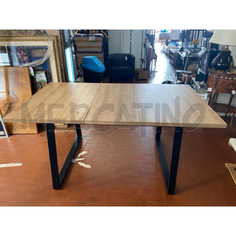 TAVOLO ALLUNGABILE DEGHI CM. 120+40X90 BEIGE NERO  | Mercatino dell'Usato Roma casalotti 1