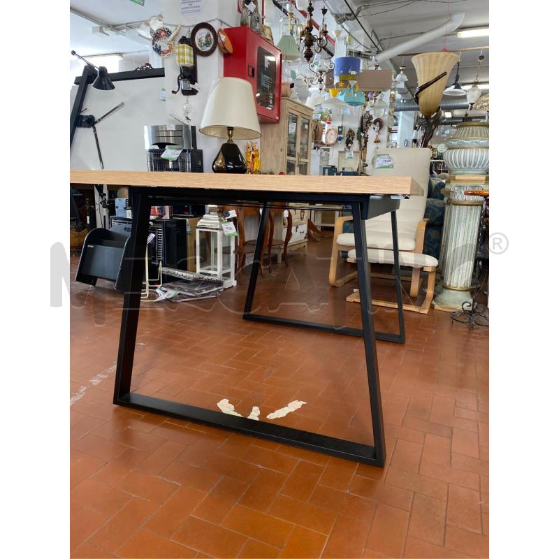 TAVOLO ALLUNGABILE DEGHI CM. 120+40X90 BEIGE NERO  | Mercatino dell'Usato Roma casalotti 2