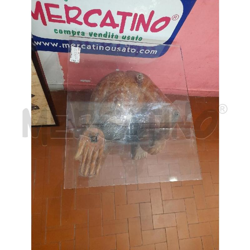 TAVOLO CON BASE LEGNO INDIANO SCULTURA | Mercatino dell'Usato Roma casalotti 4