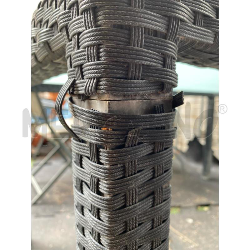 TAVOLO DA ESTERNO RATTAN NERO CM. 155X95 | Mercatino dell'Usato Roma casalotti 2