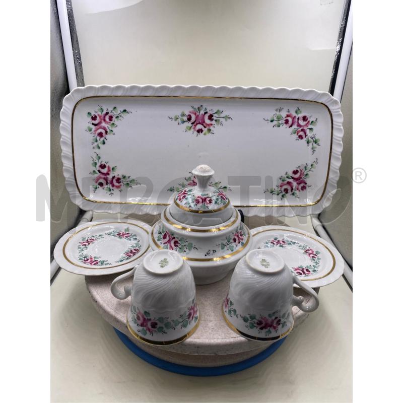 TETE A TETE BAVARIA FIORI ROSA BORDO DORATO  | Mercatino dell'Usato Roma casalotti 2