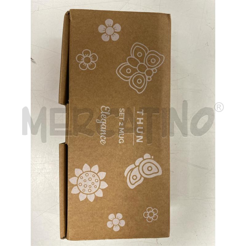 THUN SET 2 TAZZE ELEGANCE DISEGNO FARFALLA E FIORE  | Mercatino dell'Usato Roma casalotti 3