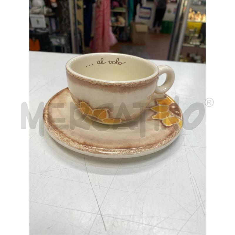 THUN TAZZA CON PIATTO SWEET HOME BEIGE CUORE GIRASOLE | Mercatino dell'Usato Roma casalotti 1