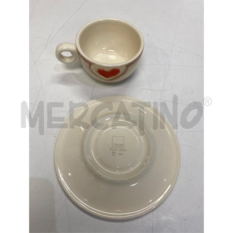 THUN TAZZA CON PIATTO SWEET HOME BEIGE CUORE GIRASOLE | Mercatino dell'Usato Roma casalotti 4
