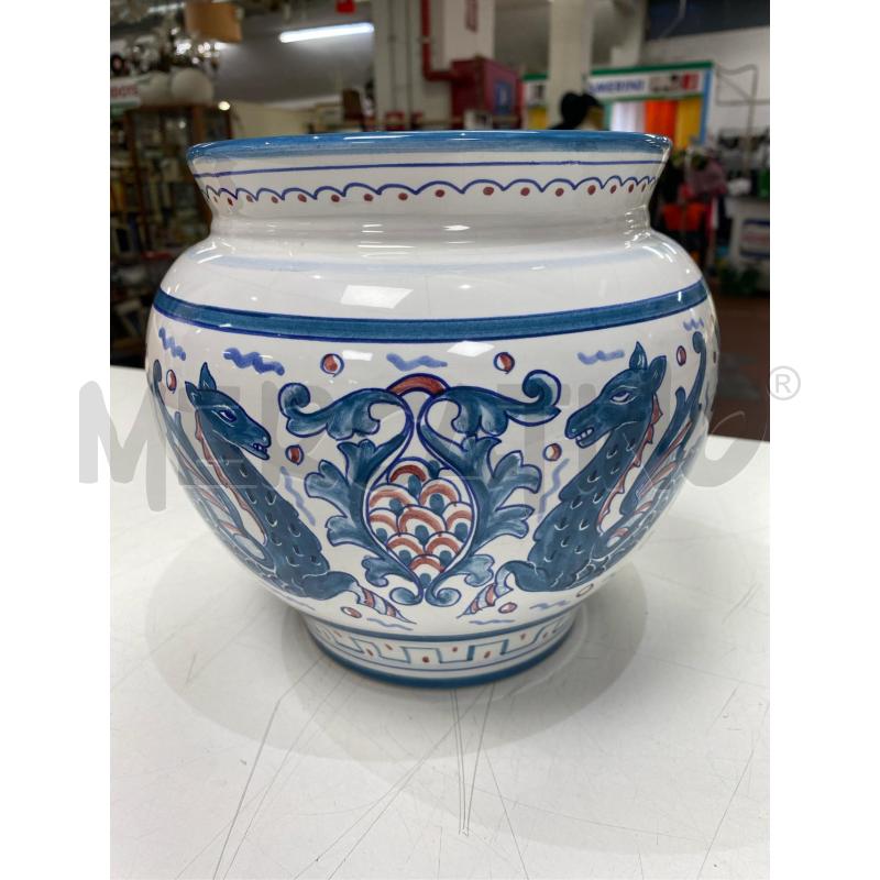 VASO BIANCO BLU DRAGO DERUTA  | Mercatino dell'Usato Roma casalotti 1