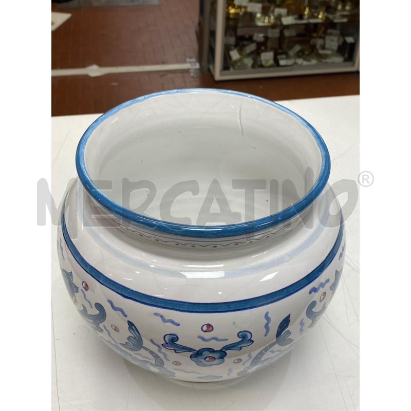 VASO BIANCO BLU DRAGO DERUTA  | Mercatino dell'Usato Roma casalotti 3