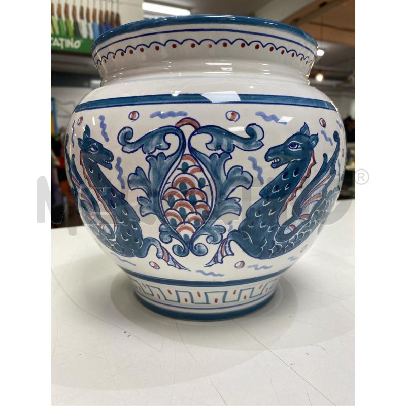 VASO BIANCO BLU DRAGO DERUTA  | Mercatino dell'Usato Roma casalotti 5