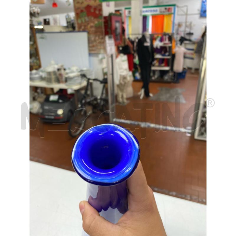 VASO BLU VETRO CM. 50 H | Mercatino dell'Usato Roma casalotti 3