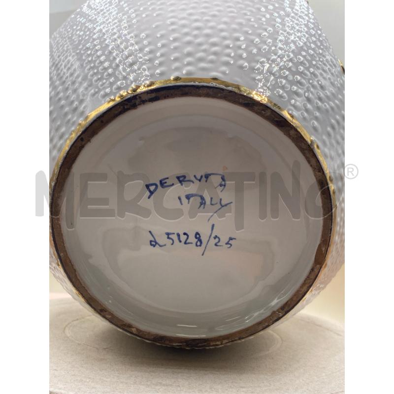 VASO IN CERAM. DERUTA BIANCO CON UVA | Mercatino dell'Usato Roma casalotti 4