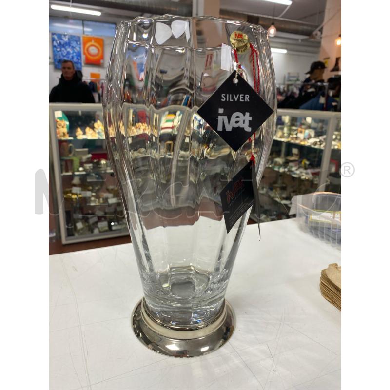 VASO IN CRISTALLO BASE SILVER | Mercatino dell'Usato Roma casalotti 2