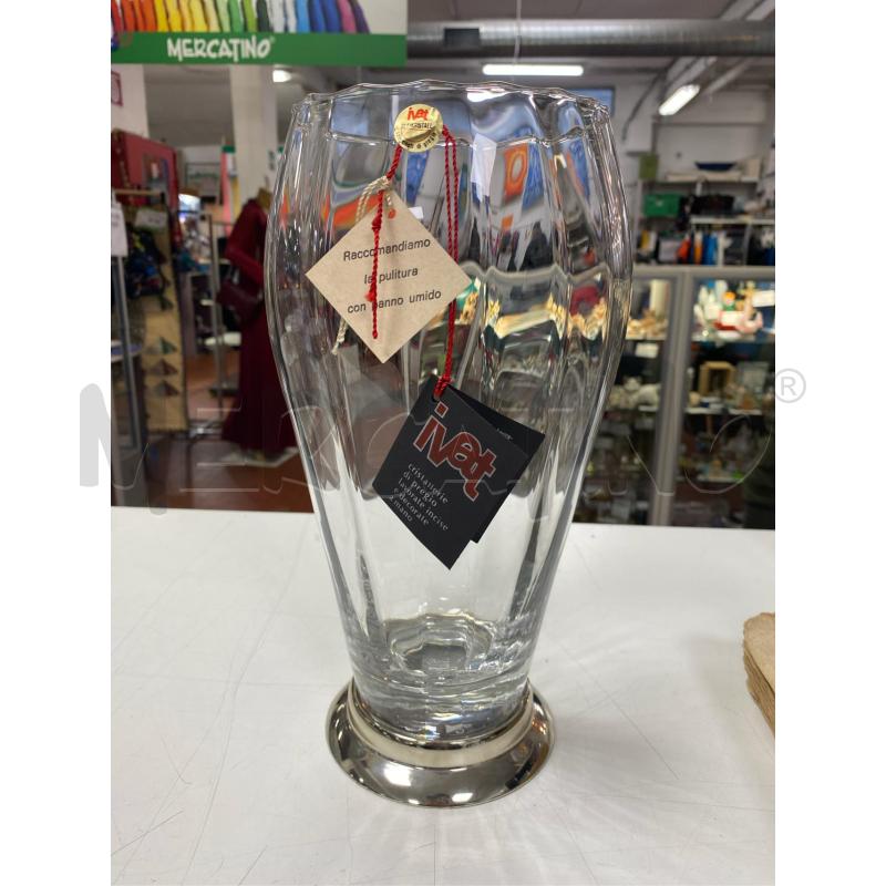 VASO IN CRISTALLO BASE SILVER | Mercatino dell'Usato Roma casalotti 3