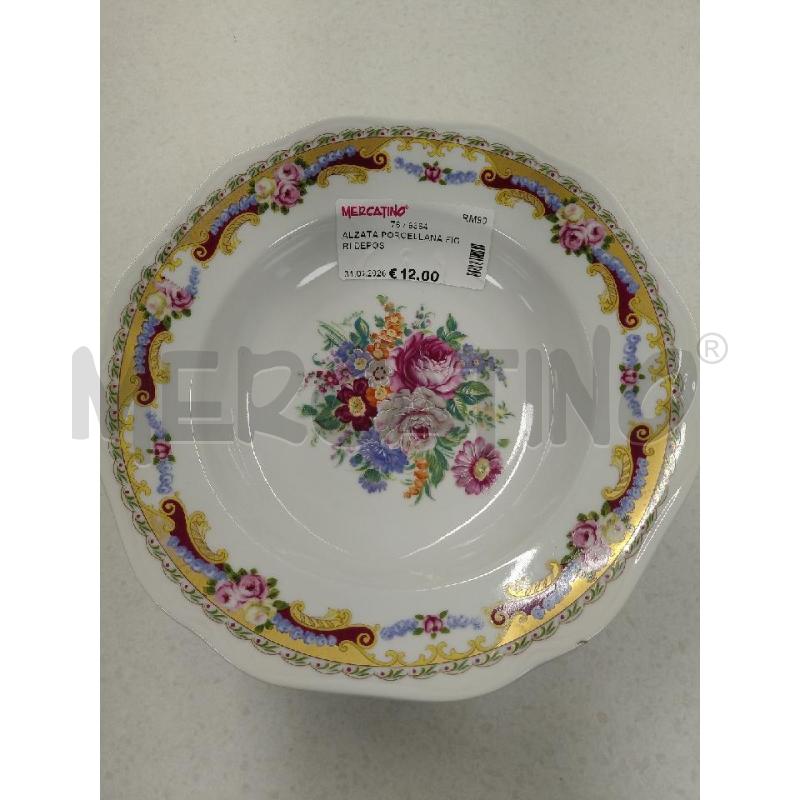ALZATA PORCELLANA FIORI DEPOS | Mercatino dell'Usato Roma torrevecchia 1