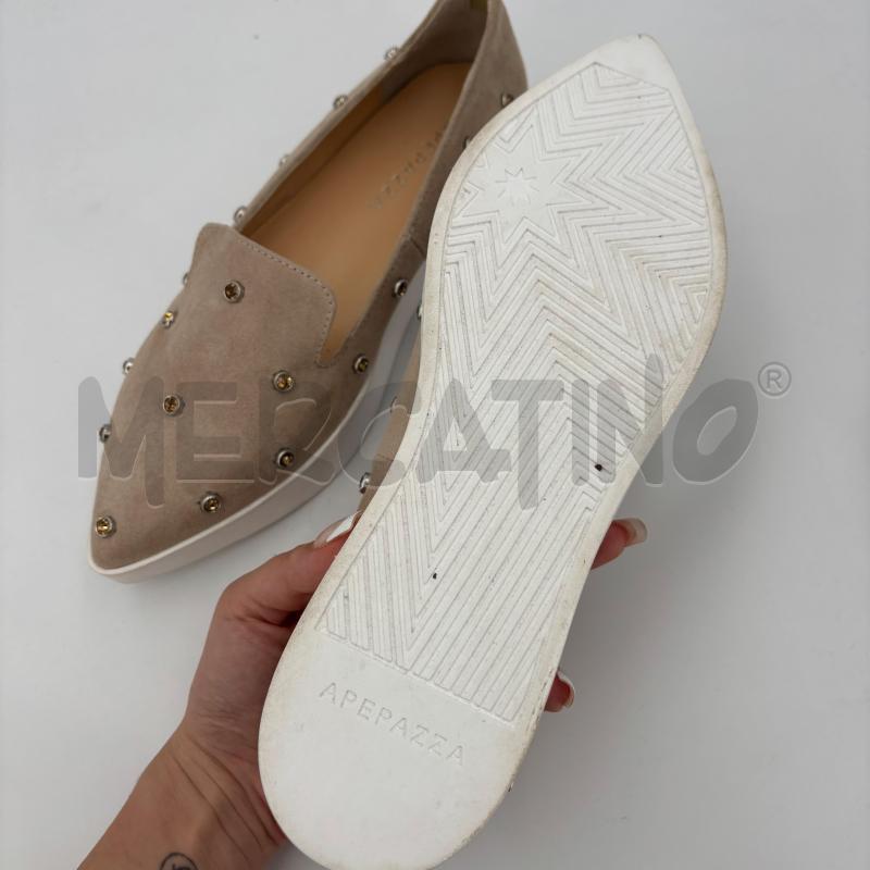 BALLERINA APEPAZZA BEIGE STRASS MARRONI | Mercatino dell'Usato Roma torrevecchia 4