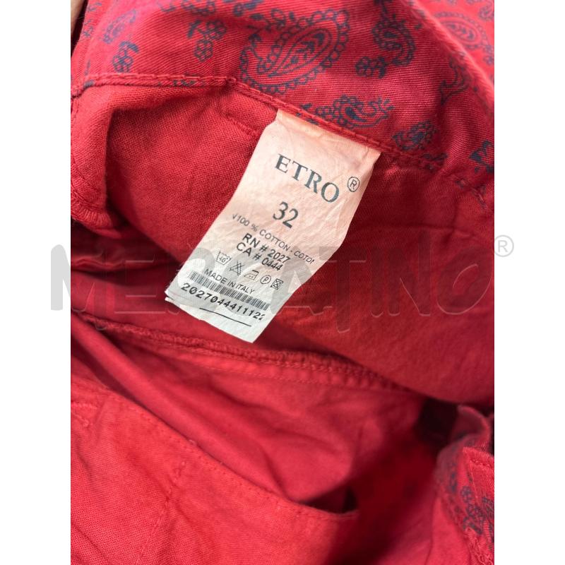 BERMUDA U ETRO ROSOO PAISLEY BLU | Mercatino dell'Usato Roma torrevecchia 4