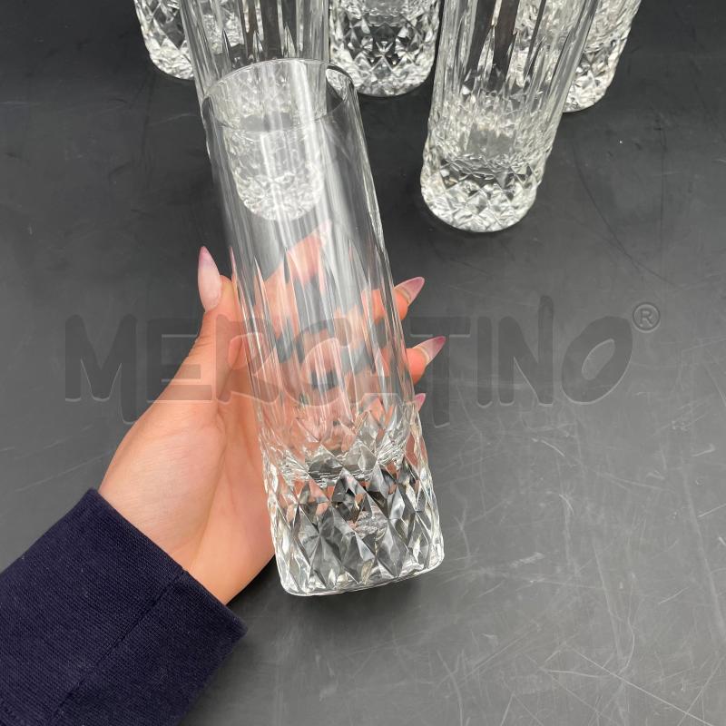 BICCHIERI CRISTALLO  PZ.6 BASE ROMBI | Mercatino dell'Usato Roma torrevecchia 2