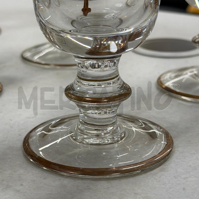 BICCHIERI VET PZ.11 DECORO DIPINTO ORO | Mercatino dell'Usato Roma torrevecchia 4