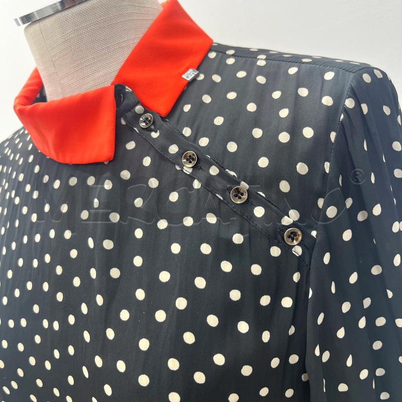BLUSA COP COPINE NERA POIS BIANCHI COLLETTO ROSSO | Mercatino dell'Usato Roma torrevecchia 2