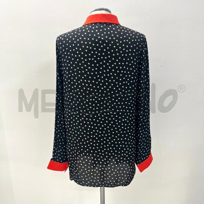 BLUSA COP COPINE NERA POIS BIANCHI COLLETTO ROSSO | Mercatino dell'Usato Roma torrevecchia 4