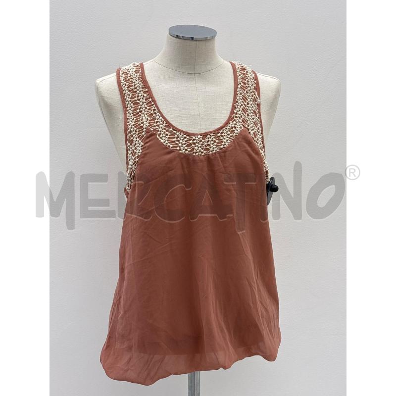 BLUSA DONNA ANNARITA N ROSA RICAMO BIANCO | Mercatino dell'Usato Roma torrevecchia 1