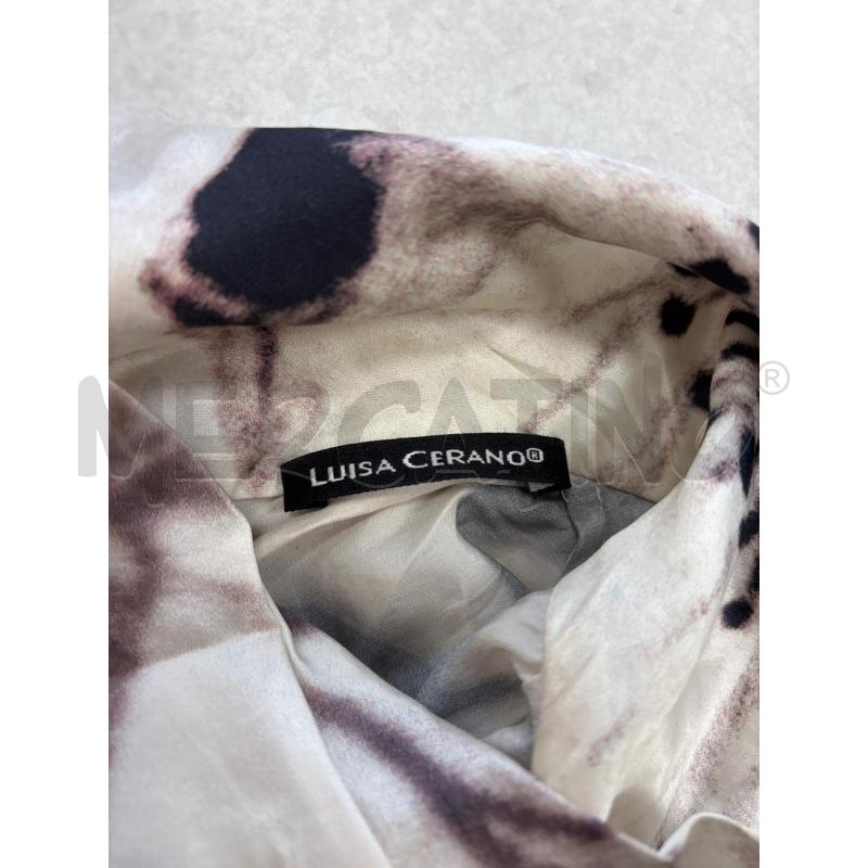 BLUSA D LUISA CERANOBIANCA FOGLIE BLU PROFILI ROSSI SETA | Mercatino dell'Usato Roma torrevecchia 5
