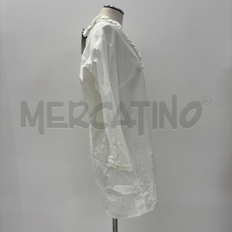 BLUSA D MARIELLA BURANI BIANCA LUNGA SCOLLO ARRICCIATO | Mercatino dell'Usato Roma torrevecchia 2