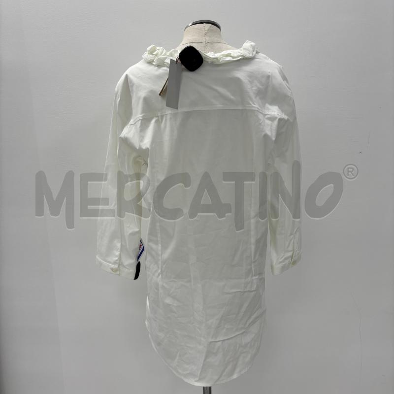 BLUSA D MARIELLA BURANI BIANCA LUNGA SCOLLO ARRICCIATO | Mercatino dell'Usato Roma torrevecchia 3