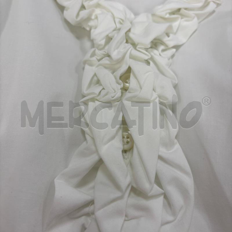 BLUSA D MARIELLA BURANI BIANCA LUNGA SCOLLO ARRICCIATO | Mercatino dell'Usato Roma torrevecchia 5