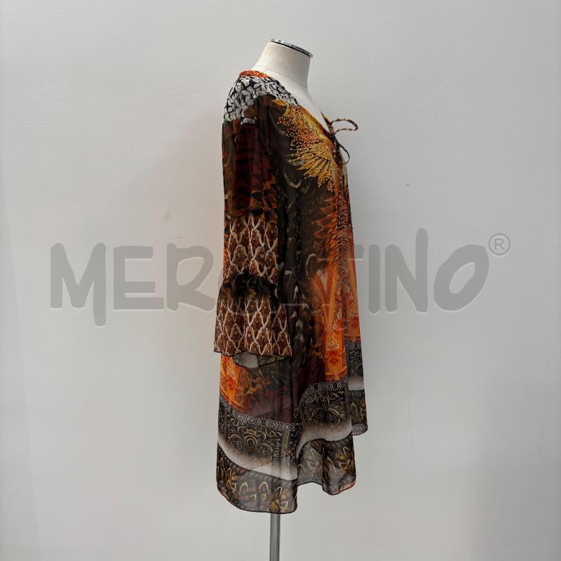 BLUSA D SANDRO FERRONE ARANCIONE SOLLO STRASS GIALLI | Mercatino dell'Usato Roma torrevecchia 2