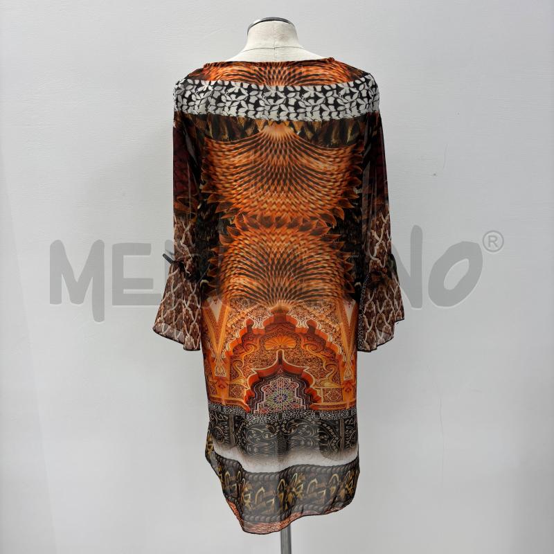 BLUSA D SANDRO FERRONE ARANCIONE SOLLO STRASS GIALLI | Mercatino dell'Usato Roma torrevecchia 3