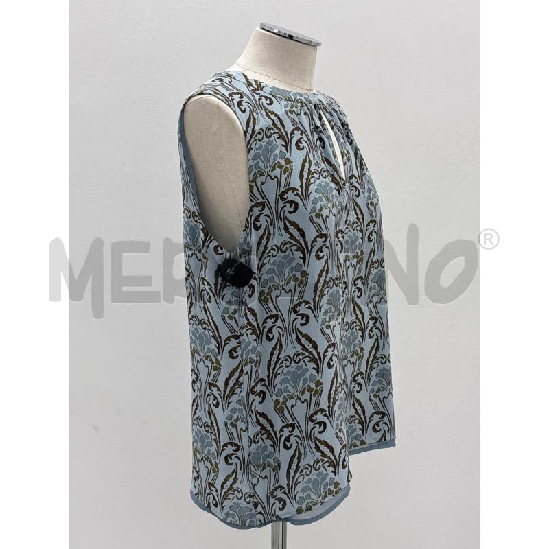 BLUSA TORY BURCH SETA CELESTE FANTASIA MARRONE | Mercatino dell'Usato Roma torrevecchia 2