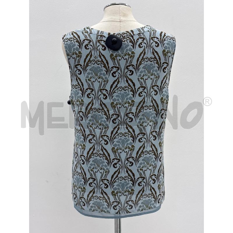 BLUSA TORY BURCH SETA CELESTE FANTASIA MARRONE | Mercatino dell'Usato Roma torrevecchia 3