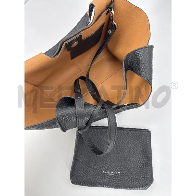 BORSAGIANNI CHIARINI PELLE MARTELLATA NERA | Mercatino dell'Usato Roma torrevecchia 4