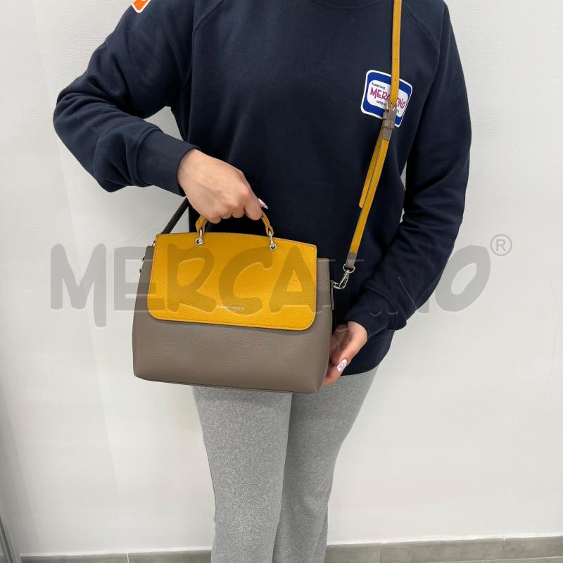 BORSA DONNA CAMPOMARZIO GRIGIA GIALLA | Mercatino dell'Usato Roma torrevecchia 5