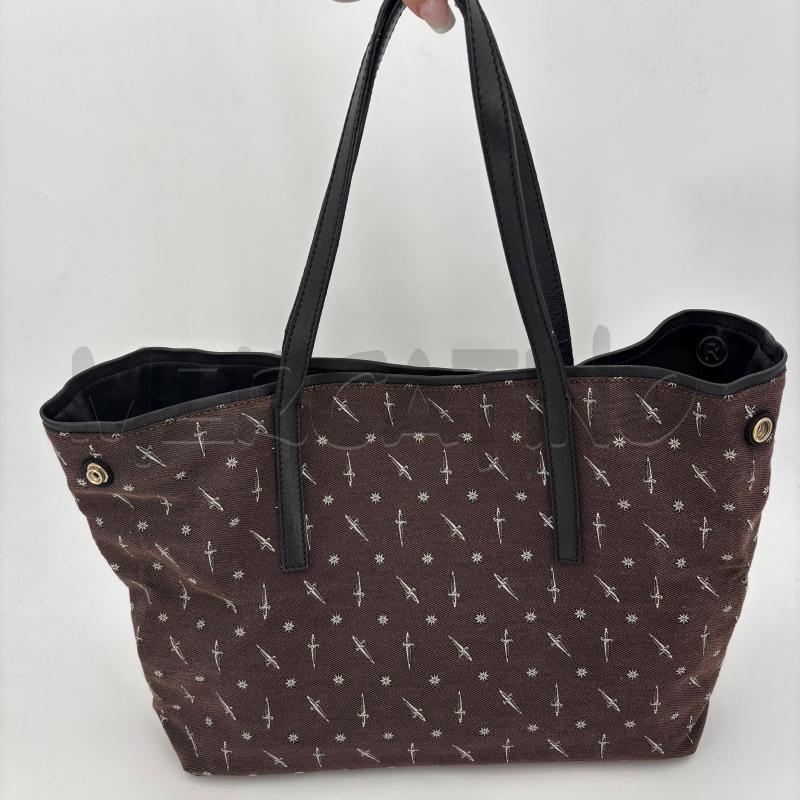 BORSA DONNA CESARE PACIOTTI MARRONE MONOGRAM BIANCO  | Mercatino dell'Usato Roma torrevecchia 2