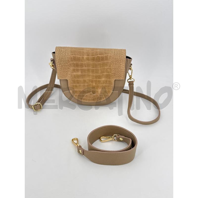 BORSA D ABACO BEIGE PELLE STAMPA COCCO | Mercatino dell'Usato Roma torrevecchia 2