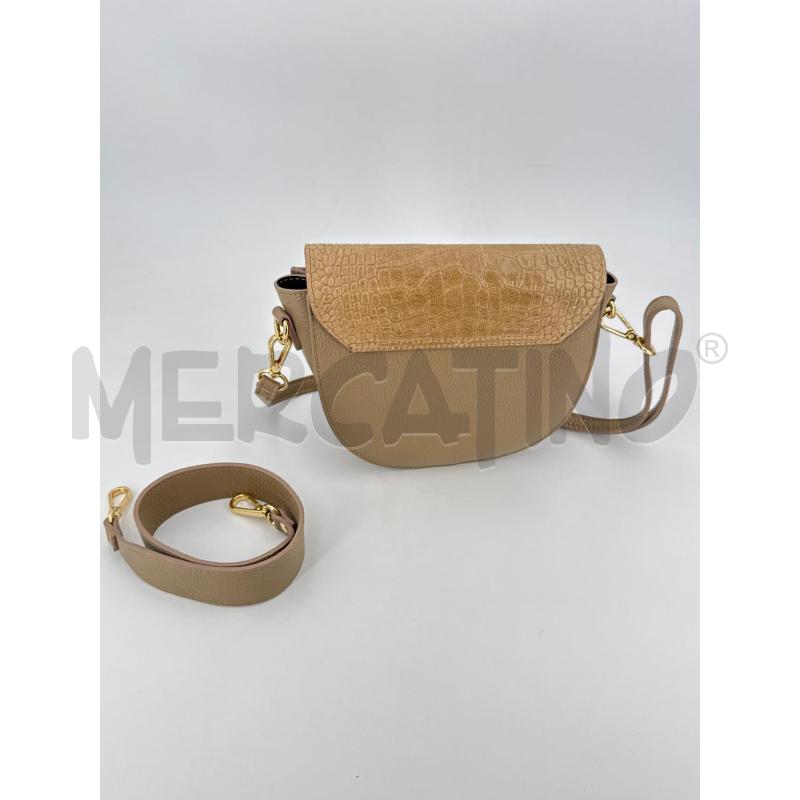 BORSA D ABACO BEIGE PELLE STAMPA COCCO | Mercatino dell'Usato Roma torrevecchia 5