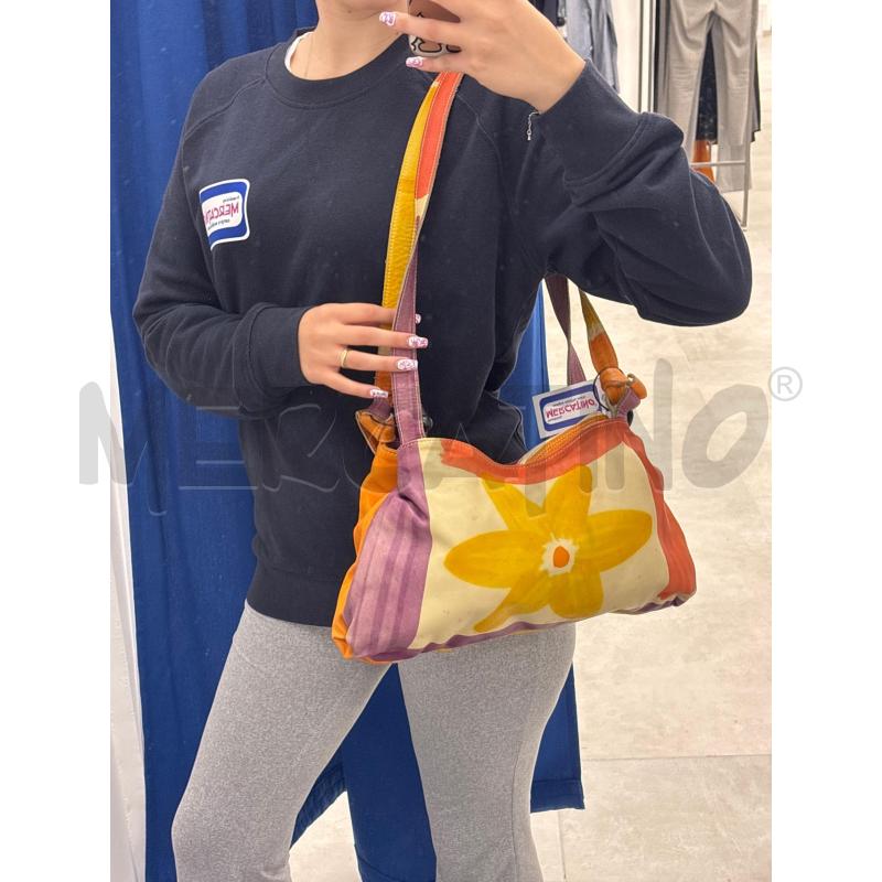 BORSA D ASTORE PELLE FIORE VIOLA | Mercatino dell'Usato Roma torrevecchia 5