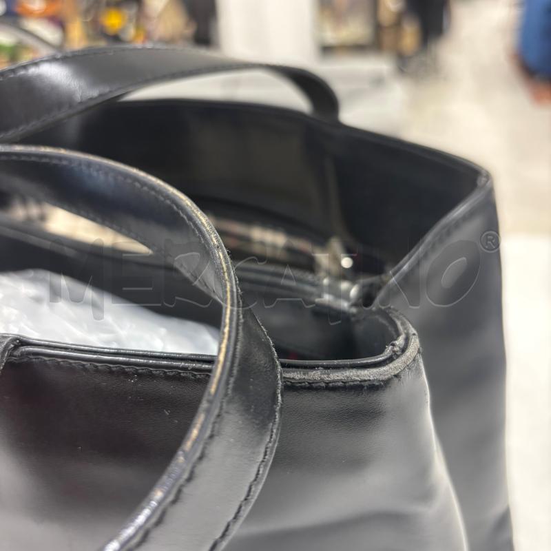 BORSA D BURBERRY NERA PELLE INT CHECK | Mercatino dell'Usato Roma torrevecchia 5