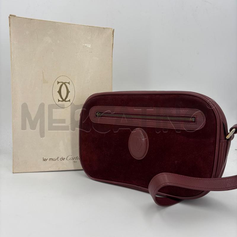 BORSA D CARTIER SCAMO BORDEAUX   | Mercatino dell'Usato Roma torrevecchia 1