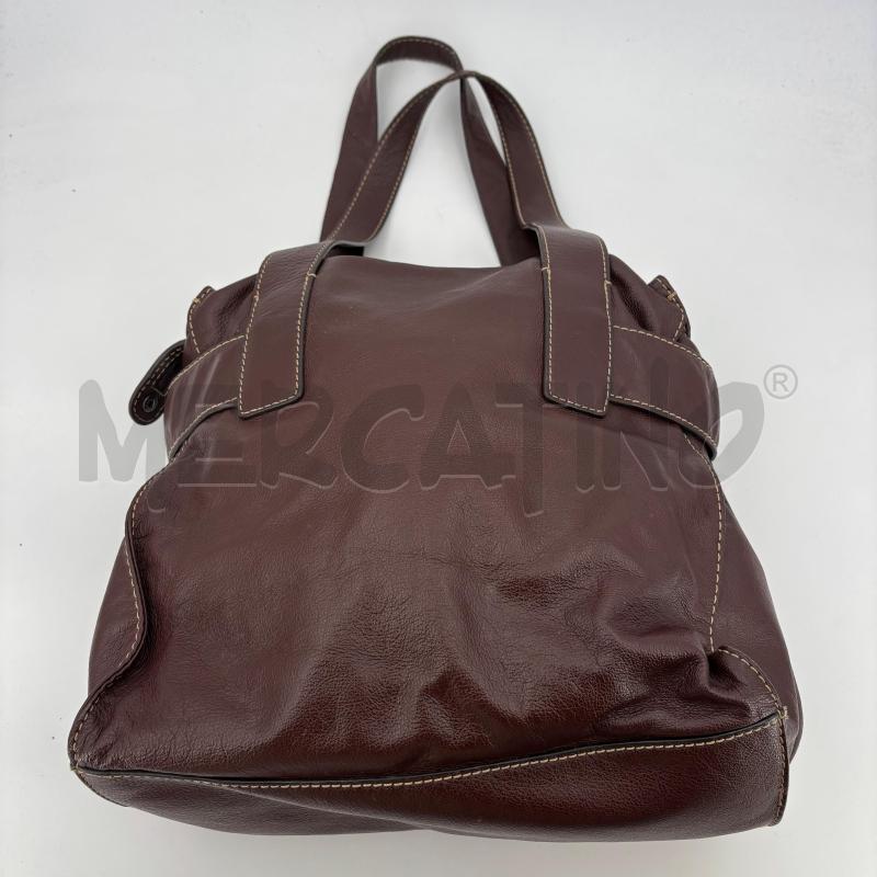 BORSA D CROMIA MARRONE GENUINE LEATHER | Mercatino dell'Usato Roma torrevecchia 2