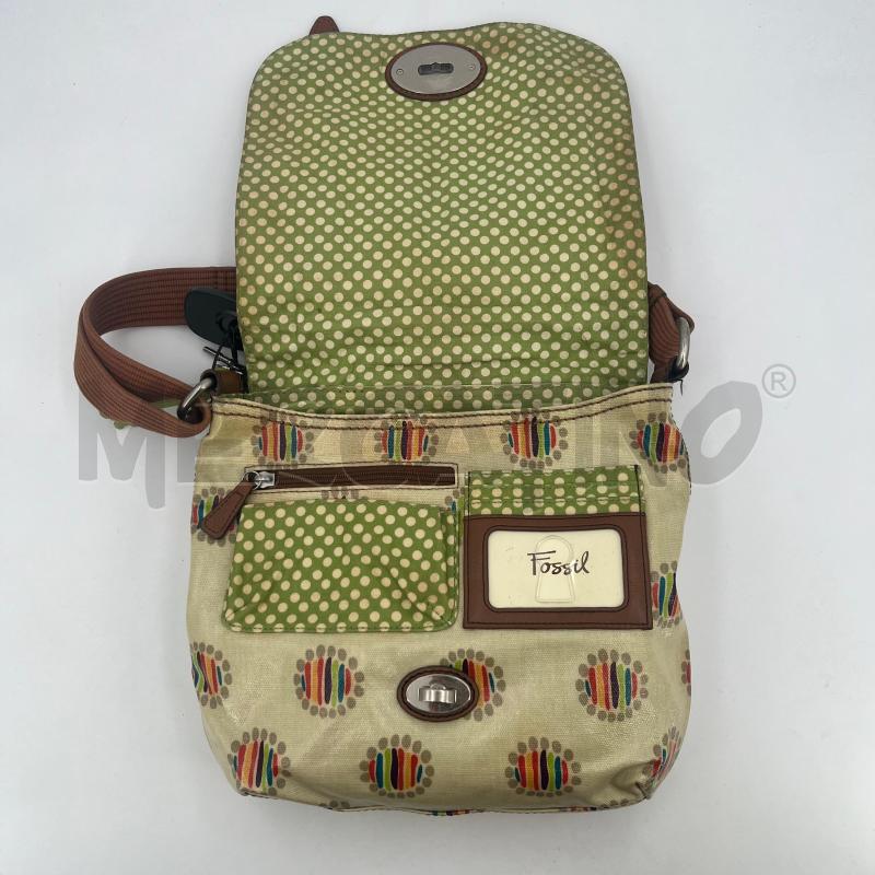 BORSA D FOSSIL BEIGE CINGHIE MARRONI  | Mercatino dell'Usato Roma torrevecchia 3