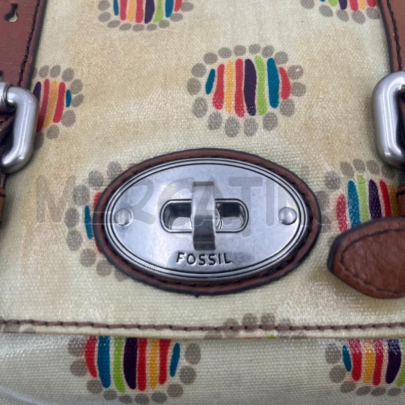 BORSA D FOSSIL BEIGE CINGHIE MARRONI  | Mercatino dell'Usato Roma torrevecchia 4