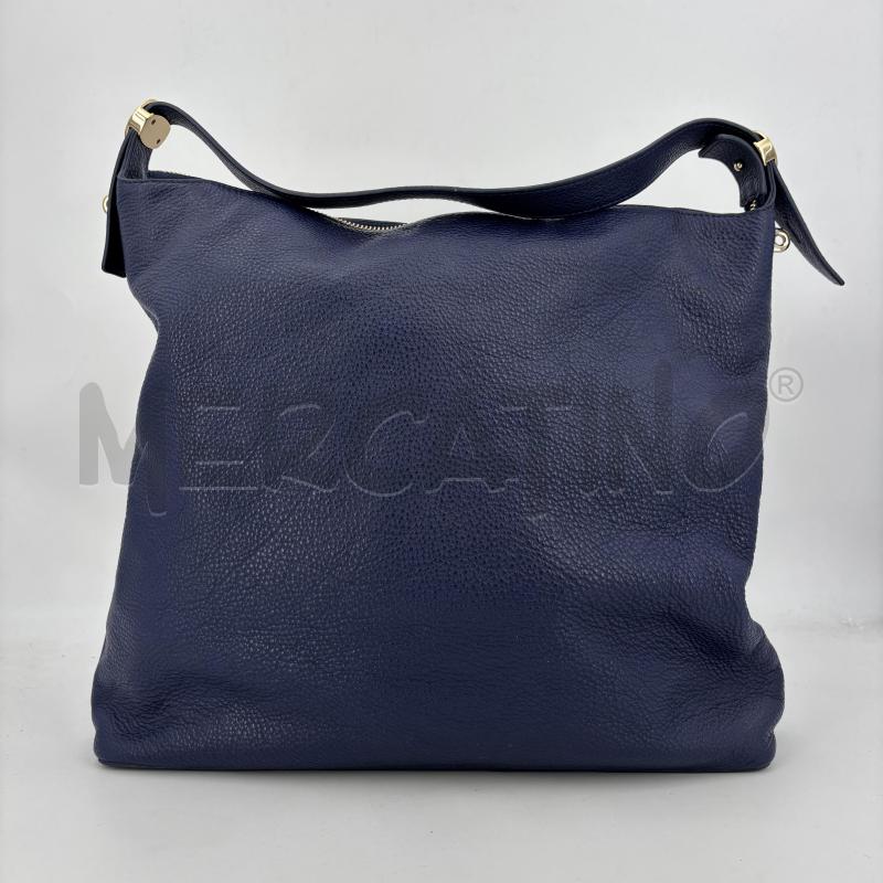 BORSA D FURLA BLU PELLE TRACOLLA DETTAGLI DORATI | Mercatino dell'Usato Roma torrevecchia 2
