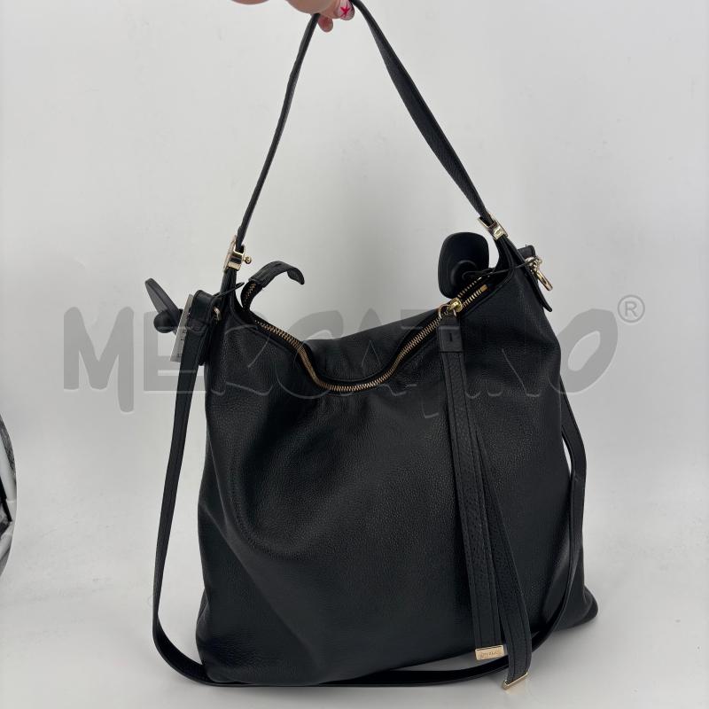 BORSA D FURLA NERA PELLE GRANDE A SPALLA | Mercatino dell'Usato Roma torrevecchia 1